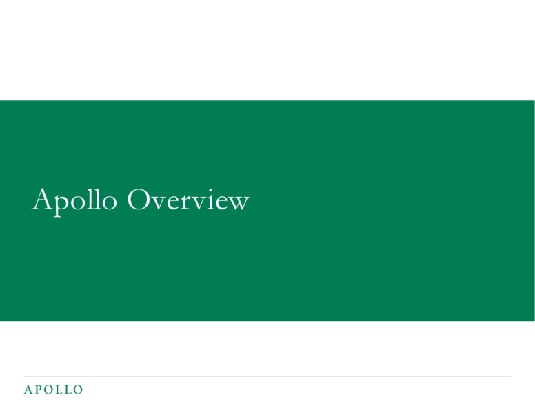 May 2020 Investor Presentation – Apollo Global Management, Llc – slide 2