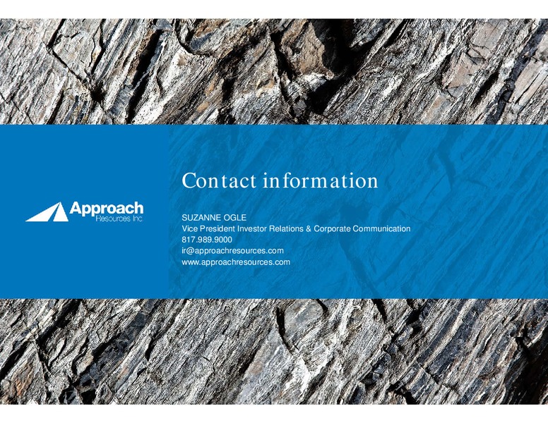 Fourth Quarter and Full Year 2016 Results – Approach Resources, Inc. – slide 21
