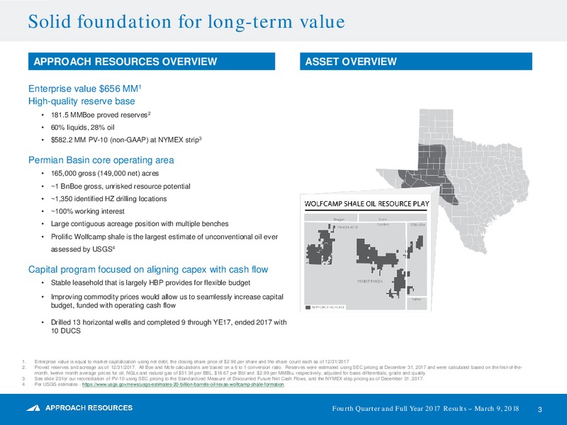 4Q and Full Year 2017 – Approach Resources, Inc. – slide 2