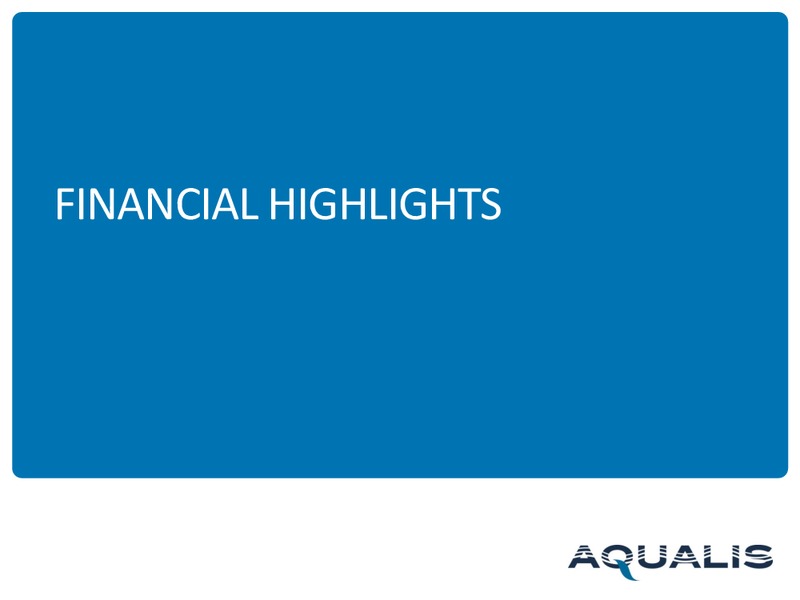 Q4 2014 EARNINGS CALL – Aqualis ASA – slide 13