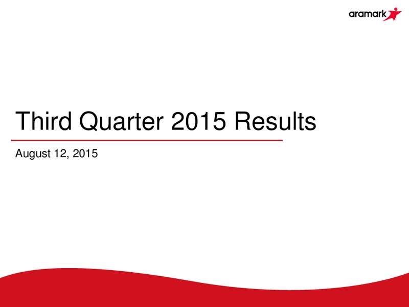 Q3 2015 Results – Aramark Group – slide 1