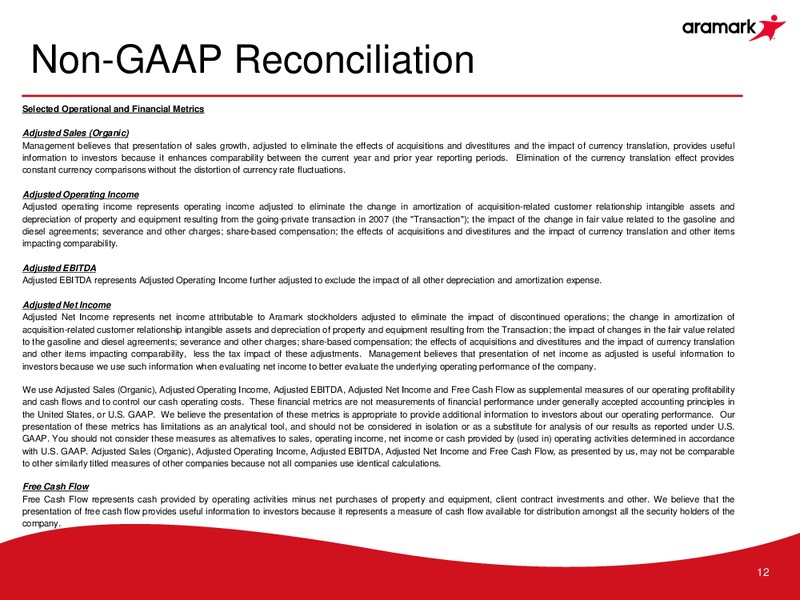 Q3 2015 Results – Aramark Group – slide 11