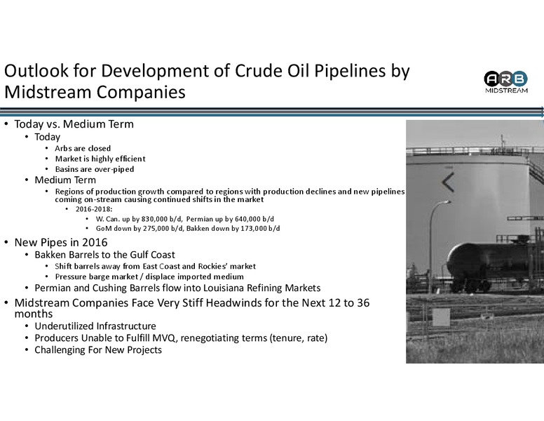 Argus North American Crude Transportation Summit – Arb Midstream LLC – slide 3