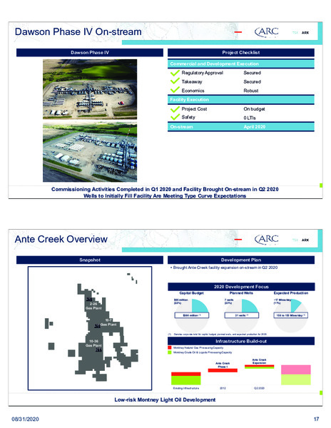 September 2020 Investor Presentaion – Arc Resources Ltd. – slide 17