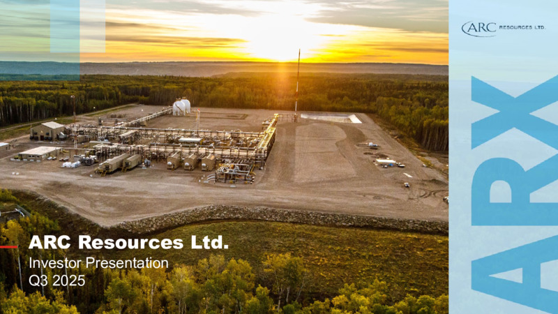 Q3 2025 Earnings Presentation – Arc Resources Ltd. – slide 1