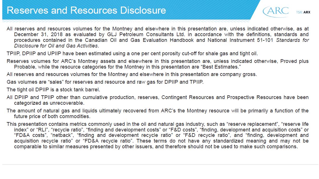 October 2019 Investor Presentation – Arc Resources Ltd. – slide 38