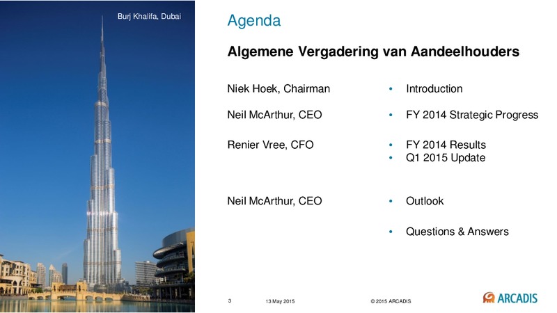 May 2015 Investor Presentation – Arcadis Nv – slide 2