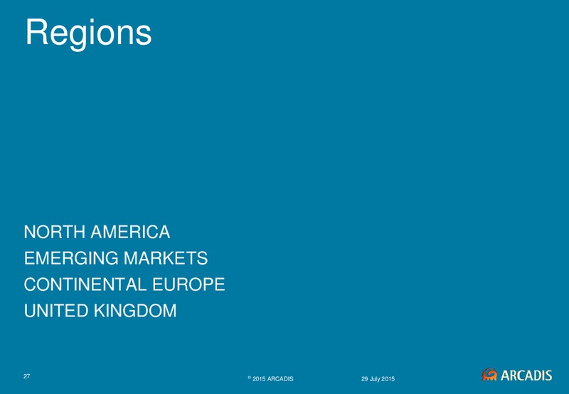 Second Quarter & First Half Year Results 2015 – Arcadis Nv – slide 26