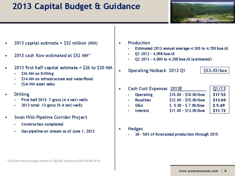 AGM – Arcan Resources Ltd. – slide 8