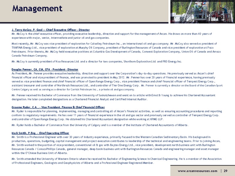 CORPORATE PRESENTATION – Arcan Resources Ltd. – slide 29