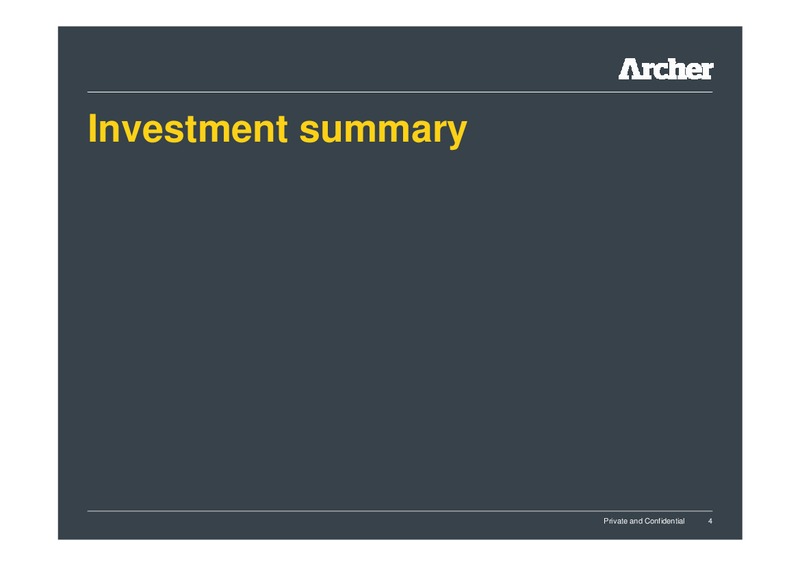 GREAT WHITE ENERGY SERVICES ACQUISITION WEBCAST – Archer Well Services – slide 4