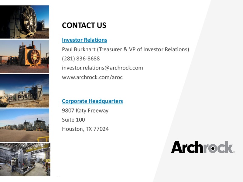 August 2019 Investor Presentation – Archrock Inc. – slide 41