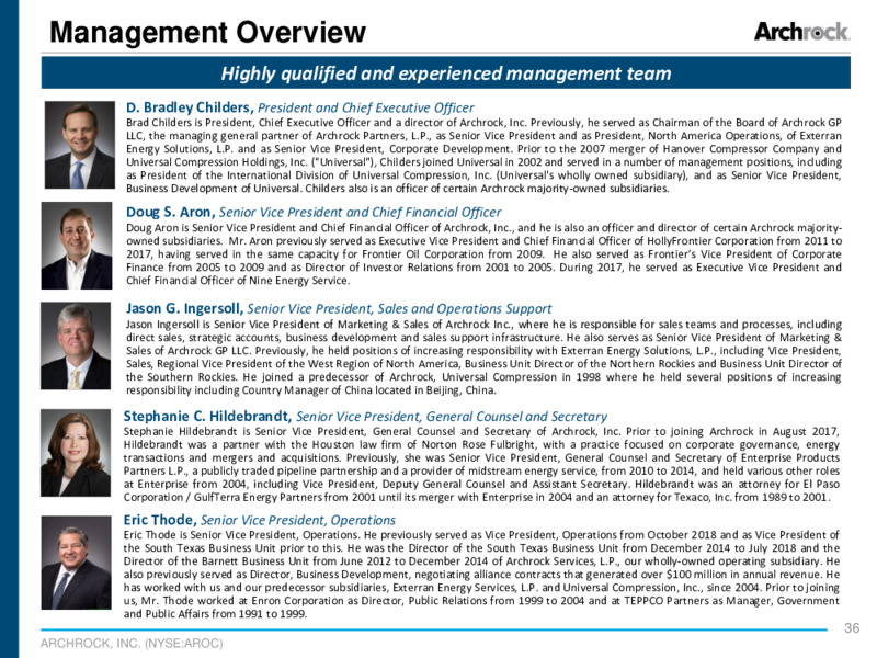September 2020 Company Presentation – Archrock Inc. – slide 34