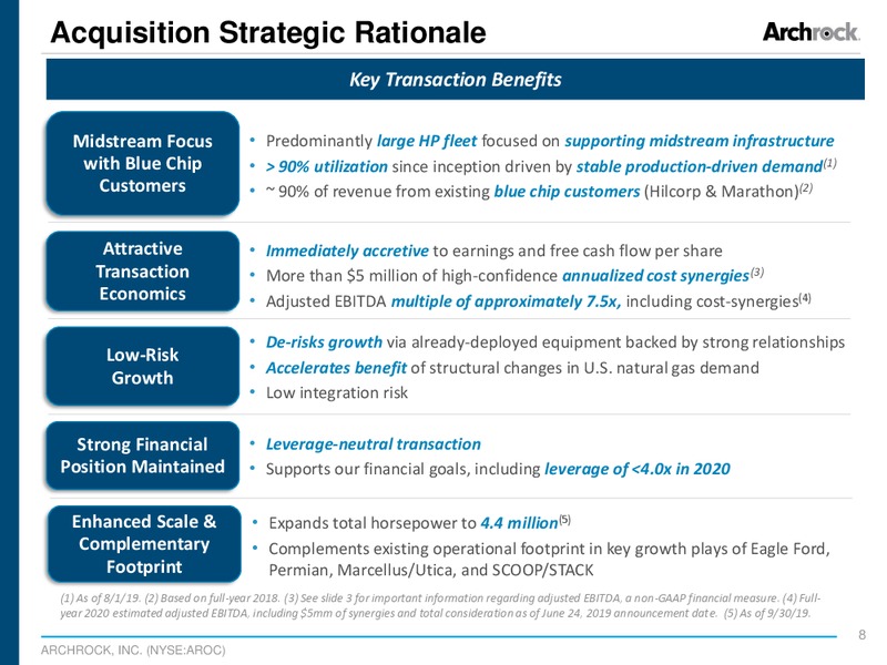November 2019 Investor Presentation – Archrock Inc. – slide 6