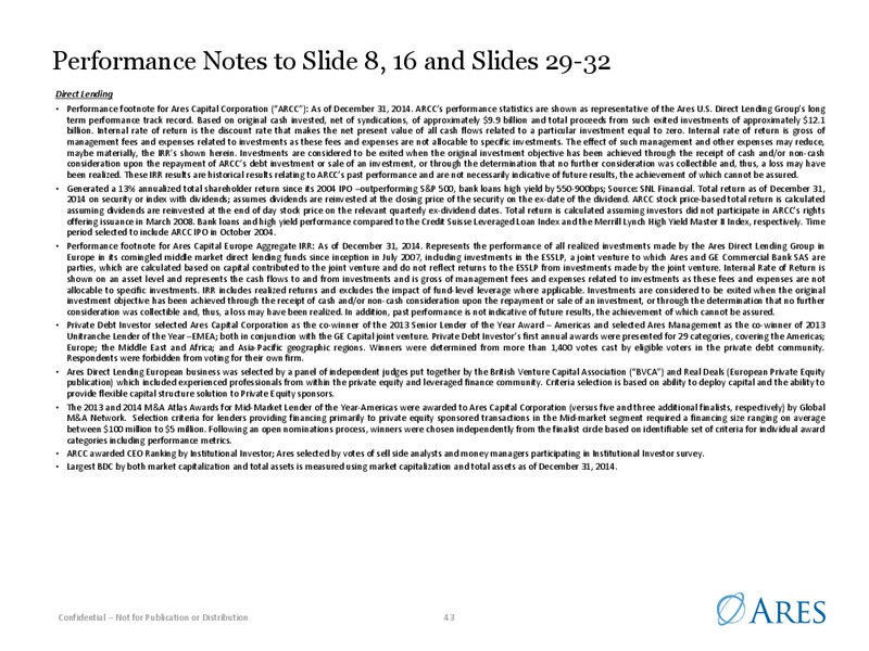 March 2015 Investor Presentation – Ares Management Lp – slide 42