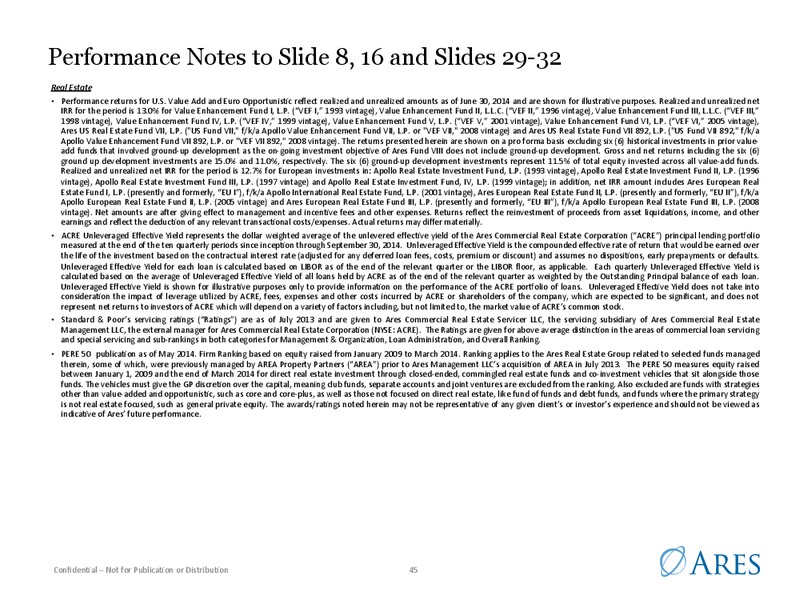 Goldman Sachs US Financial Services Conference 2014 – Ares Management Lp – slide 44