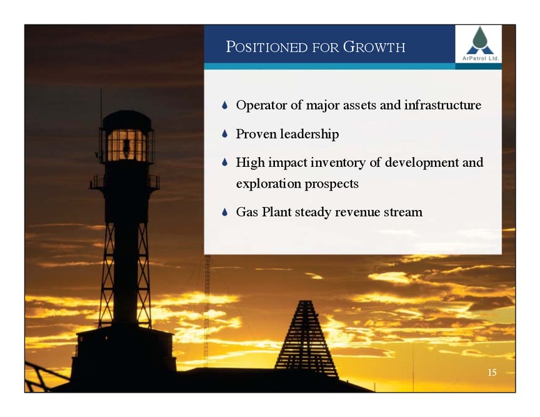 May 2015 Investor Presentation – Arpetrol Ltd. – slide 15