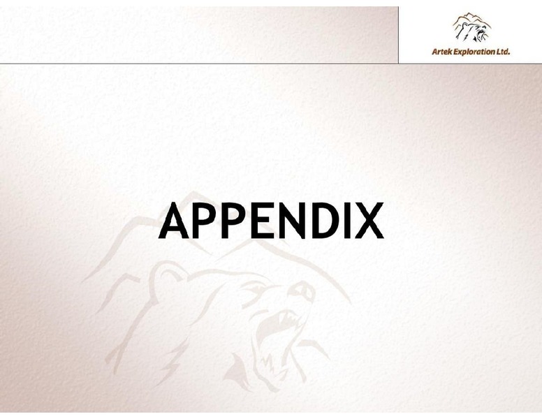 NOVEMBER 2014 CORPORATE PRESENTATION – Artek Exploration Ltd. – slide 25