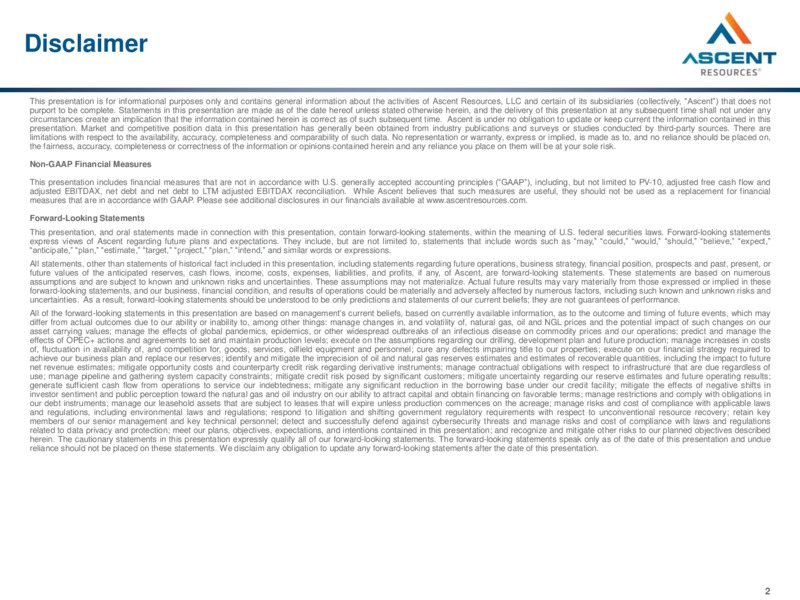 May 2025 Investor Presentation – Ascent Resources LLC – slide 2