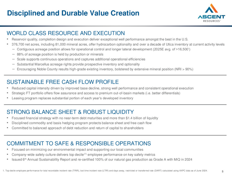 May 2025 Investor Presentation – Ascent Resources LLC – slide 5