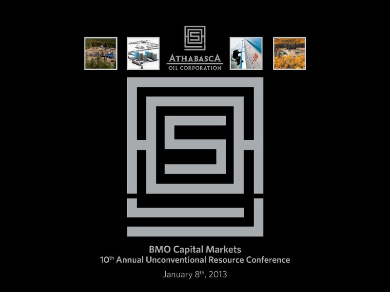 BMO Capital Markets Corp. 10th Annual URC Conference – Athabasca Oil Corp – slide 1