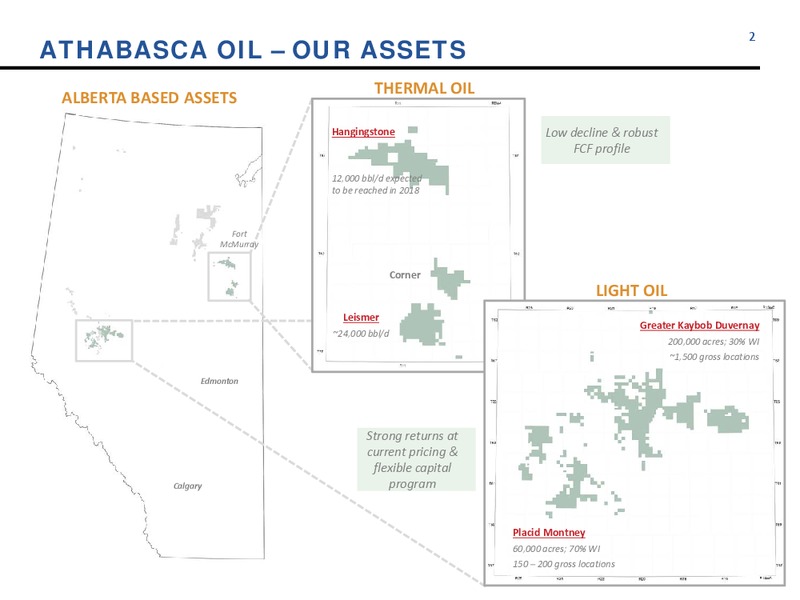 January 2017 Company Update – Athabasca Oil Corp – slide 2