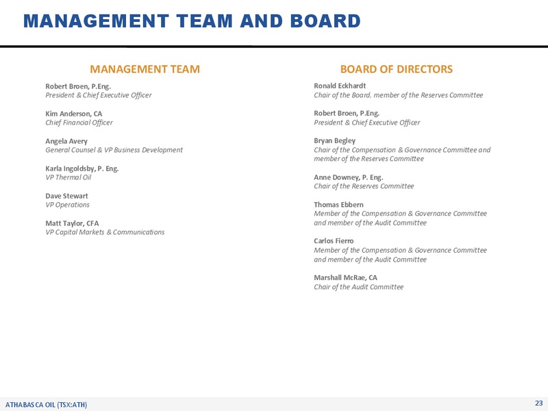 April 2019 Corporate Presentation – Athabasca Oil Corp – slide 24