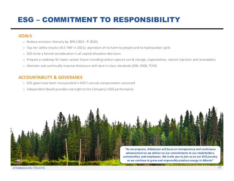 July 2021 TD Energy Conference – Athabasca Oil Corp – slide 18