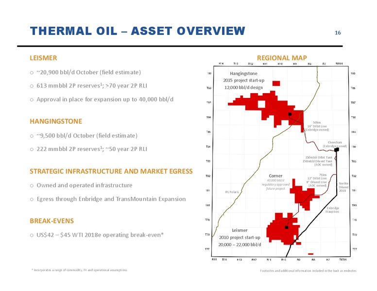 November 2017 Corporate Update Presentation – Athabasca Oil Corp – slide 17