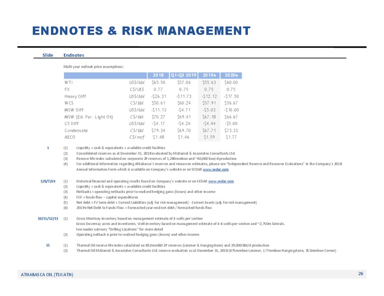 November 2019 Corporate Update – Athabasca Oil Corp – slide 27