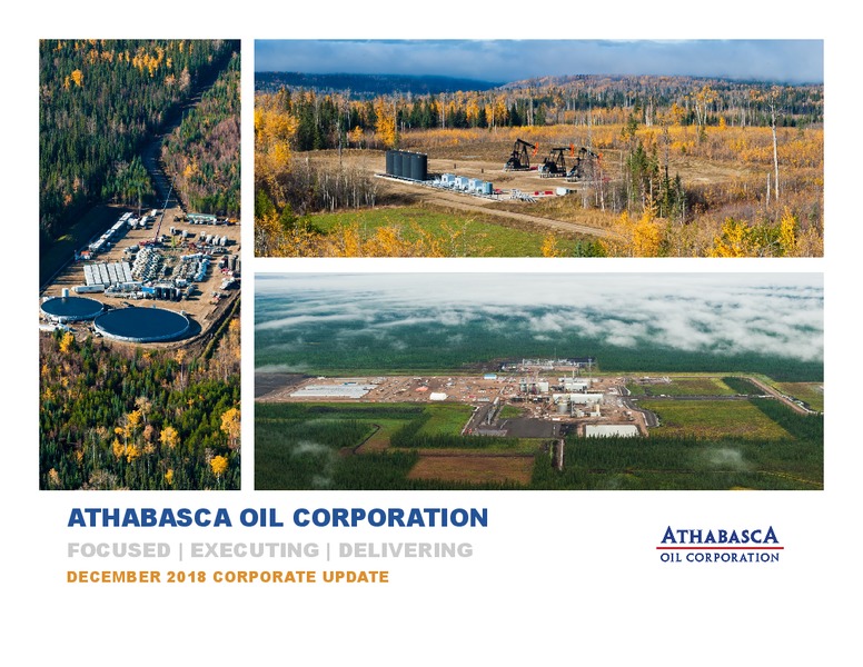 December 2018 Corporate Update – Athabasca Oil Corp – slide 1