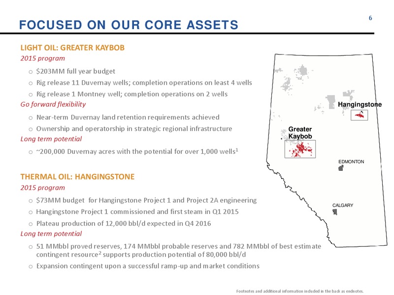 August 2015 Investor Presentation – Athabasca Oil Corp – slide 6