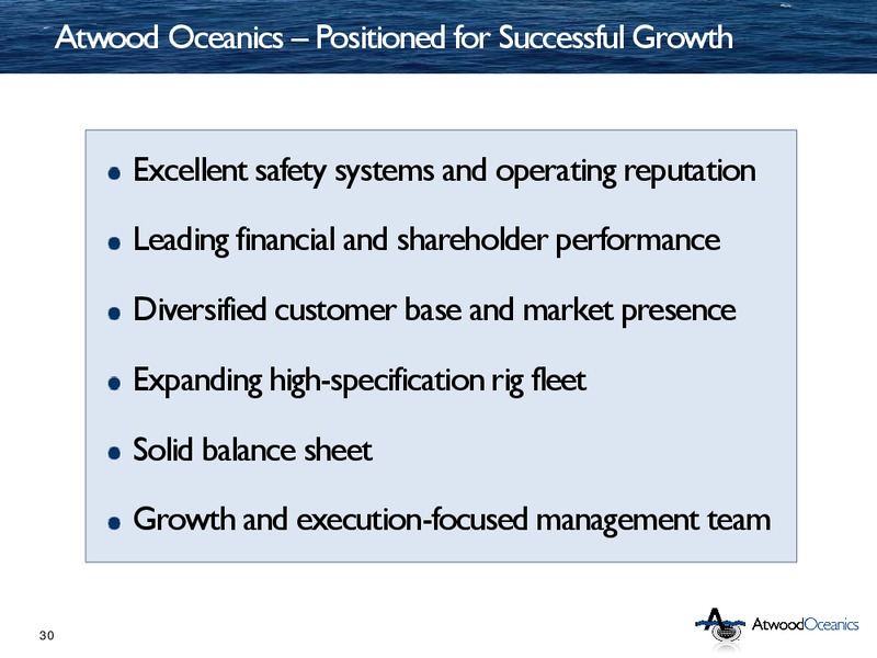 UBS GLOBAL OIL AND GAS CONFERENCE – Atwood Oceanics Inc – slide 29