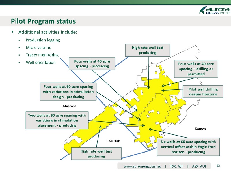 2012 Earnings Call – Aurora Oil & Gas Ltd. – slide 11