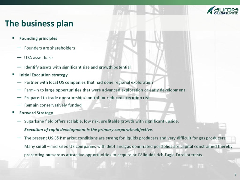 Q1 2012 Earnings Call – Aurora Oil & Gas Ltd. – slide 6