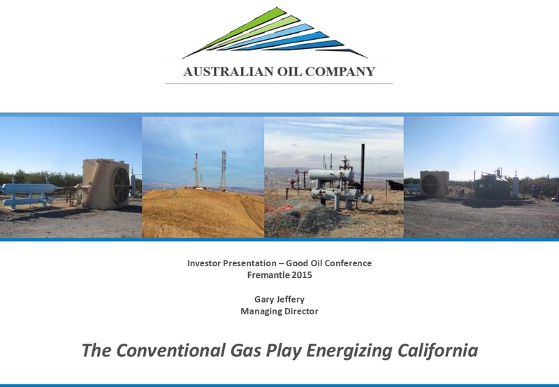 Good Oil Conference – Australian Oil & Gas Corp. – slide 1