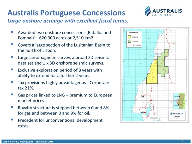 November 2016 Corporate Presentation – Australis Oil & Gas Limited – slide 9