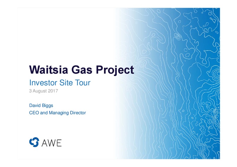 Waitsia Gas Project Investor Site Tour – Awe Limited – slide 1