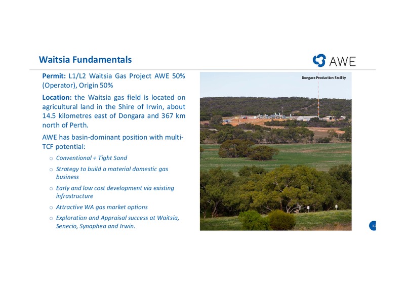 Waitsia Gas Project Investor Site Tour – Awe Limited – slide 20