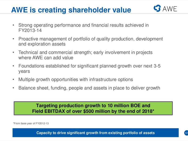 NOVEMBER 2014 ANNUAL GENERAL MEETING – Awe Limited – slide 51