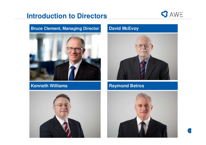 Annual General Meeting – Awe Limited – slide 3