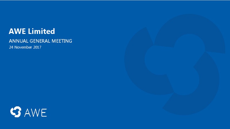 General Meeting – Awe Limited – slide 1