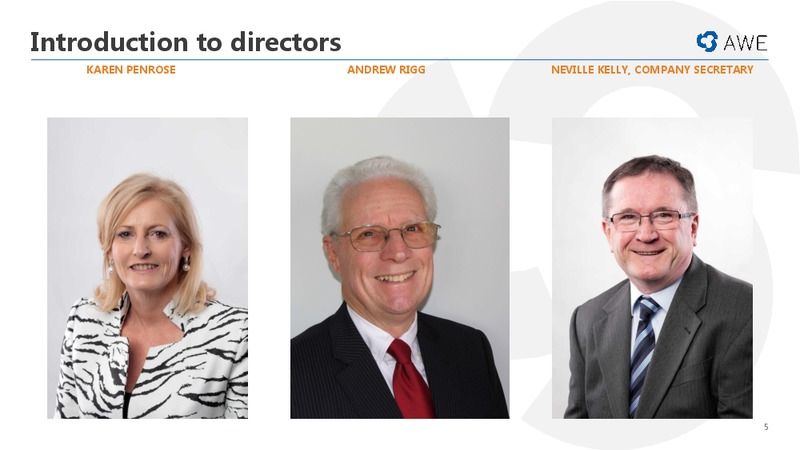 General Meeting – Awe Limited – slide 5