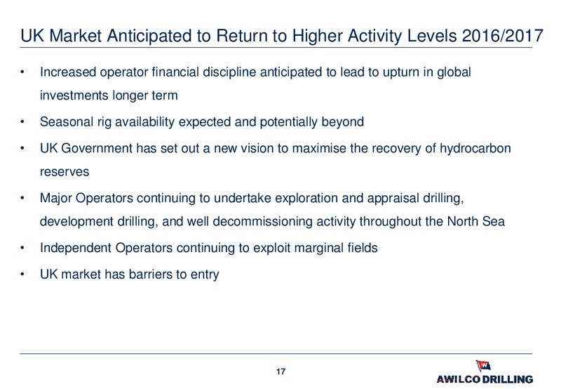 Q3 2014 PRESENTATION – Awilco Drilling Plc – slide 16