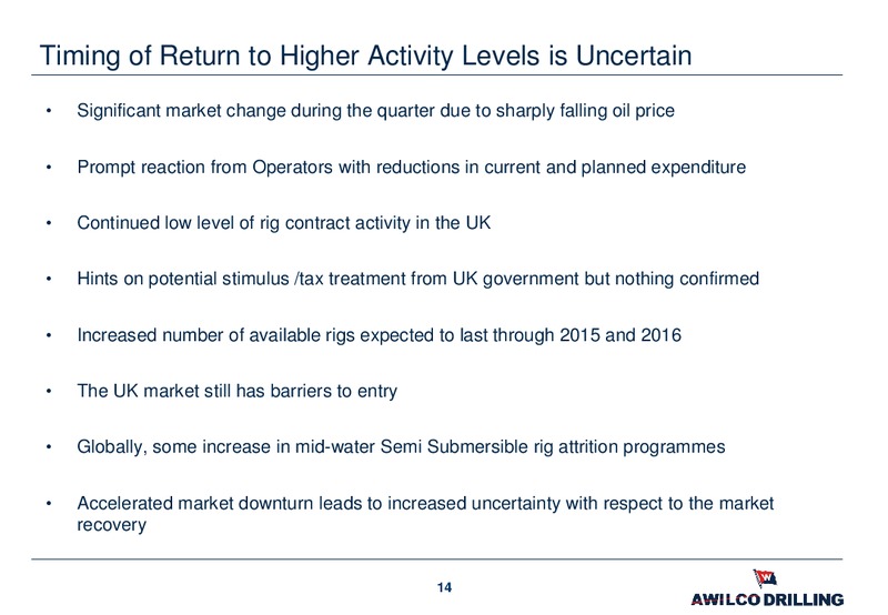 DNB OIL OFFSHORE AND SHIPPING CONFERENCE – Awilco Drilling Plc – slide 13