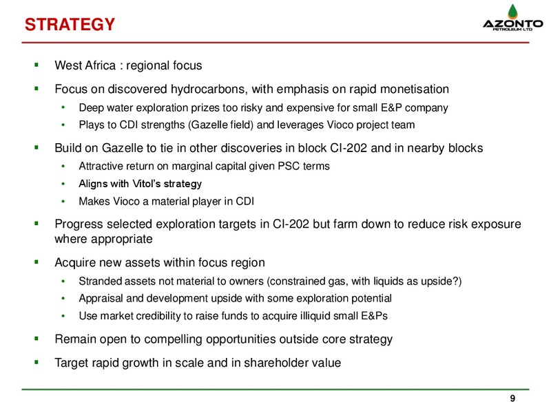 JANUARY 2014 CORPORATE PRESENTATION – Azonto Petroleum Ltd – slide 8
