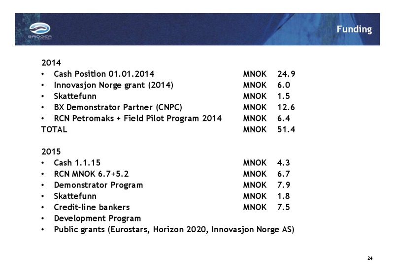 Q4 2014 Investor Presentation – Badger Explorer – slide 23