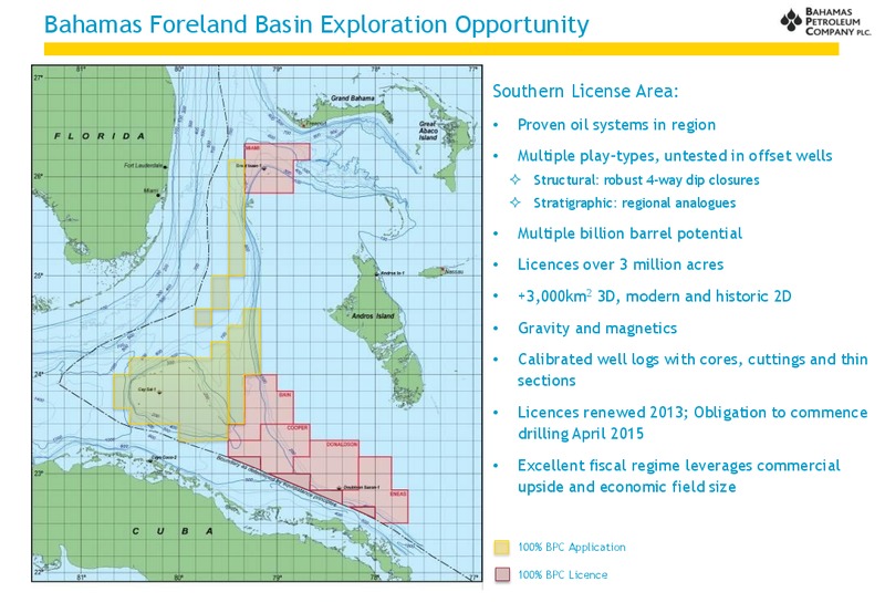 INVESTOR PRESENTATION – Bahamas Petroleum – slide 2