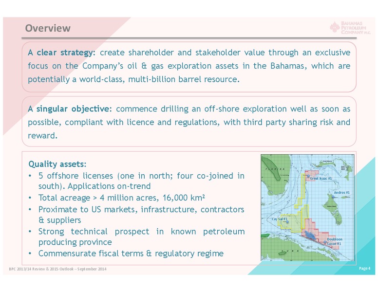 Shareholder Meeting – Bahamas Petroleum – slide 3