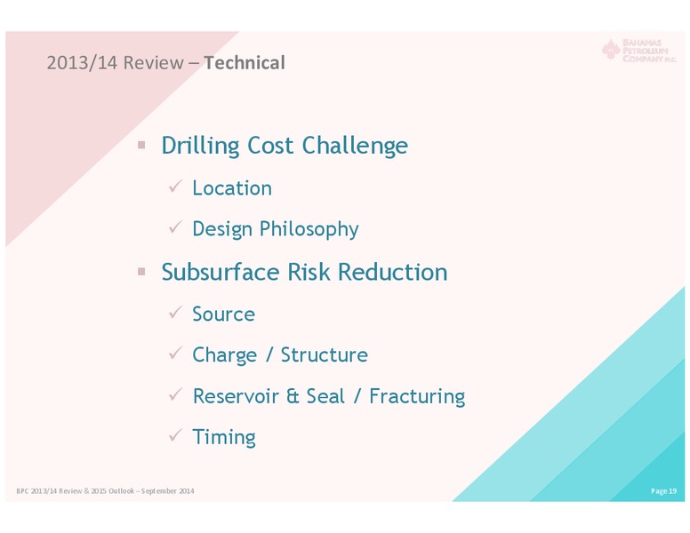 Shareholder Meeting – Bahamas Petroleum – slide 18